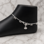Multicolor Expression: Silver Payal with Vibrant Beads