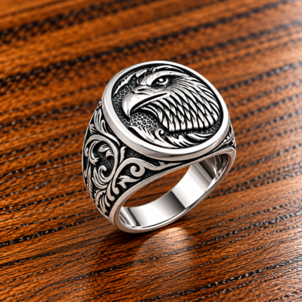 Majestic Silver Eagle Ring