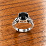 Celestial Elegance: Sterling Silver Moon and Star Ring
