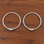 Enchanting Silver Kids' Kada with Traditional Details