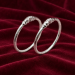 Enchanting Silver Kids' Kada with Traditional Details