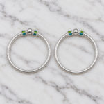 Cherished Silver Kids' Kada with Traditional Accents