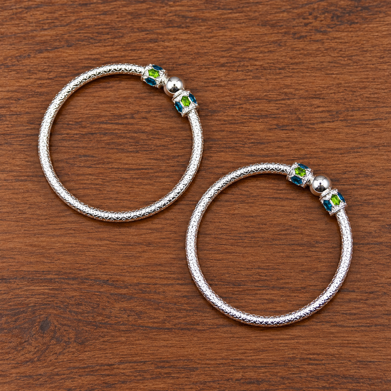 ChatGPT Image Sep 5, 2026, 05_47_33 PM Cherished Silver Kids' Kada with Traditional Accents