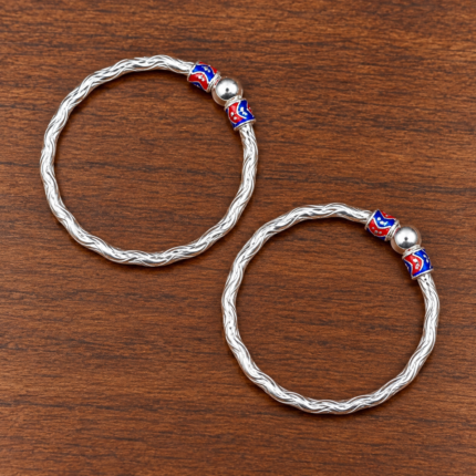 Adorable Silver Kids' Kada for Protection and Style