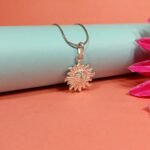 Radiant Solstice: Handcrafted Sun Pendal (without chain )