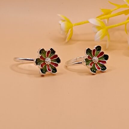 Luminescent Elegance - Silver Toe Ring