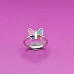 Whimsical Wings: Kids' Silver Butterfly Ring