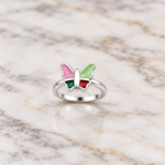 Magical Monarchs: Kids' Silver Butterfly Ring