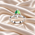 Shimmering Sky: Kids' Silver Umbrella Ring
