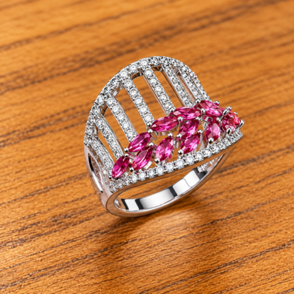 Tranquil Gleam: Sterling Silver Ring