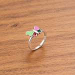 Fluttering Fairies: Kids' Silver Butterfly Ring