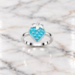 Sweetberry Sparkle: Kids' Silver Strawberry Ring