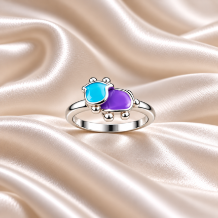 Cat Hug: Kids 925 Silver Kat Face Ring