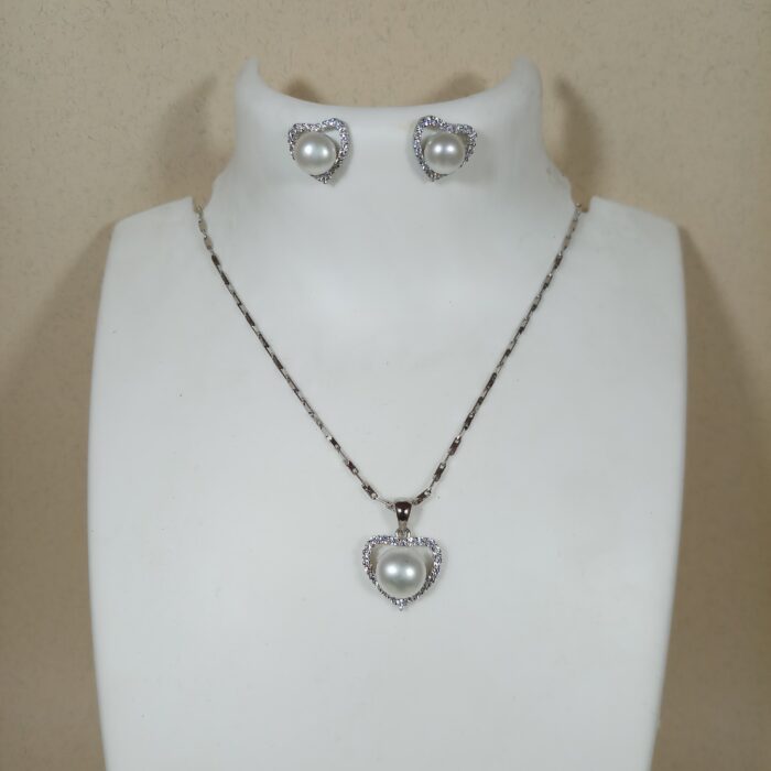 Radiant Silver Pendant Set with Matching Tops