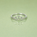 Elegance in Silver: Handcrafted Silver Crown Ring