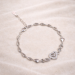 Heartfelt Silver Bracelet: A Subtle Yet Stylish Statement
