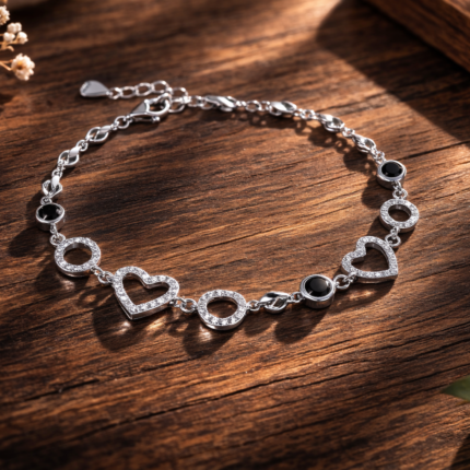 Eternal Love Sterling Silver Heart Bracelet
