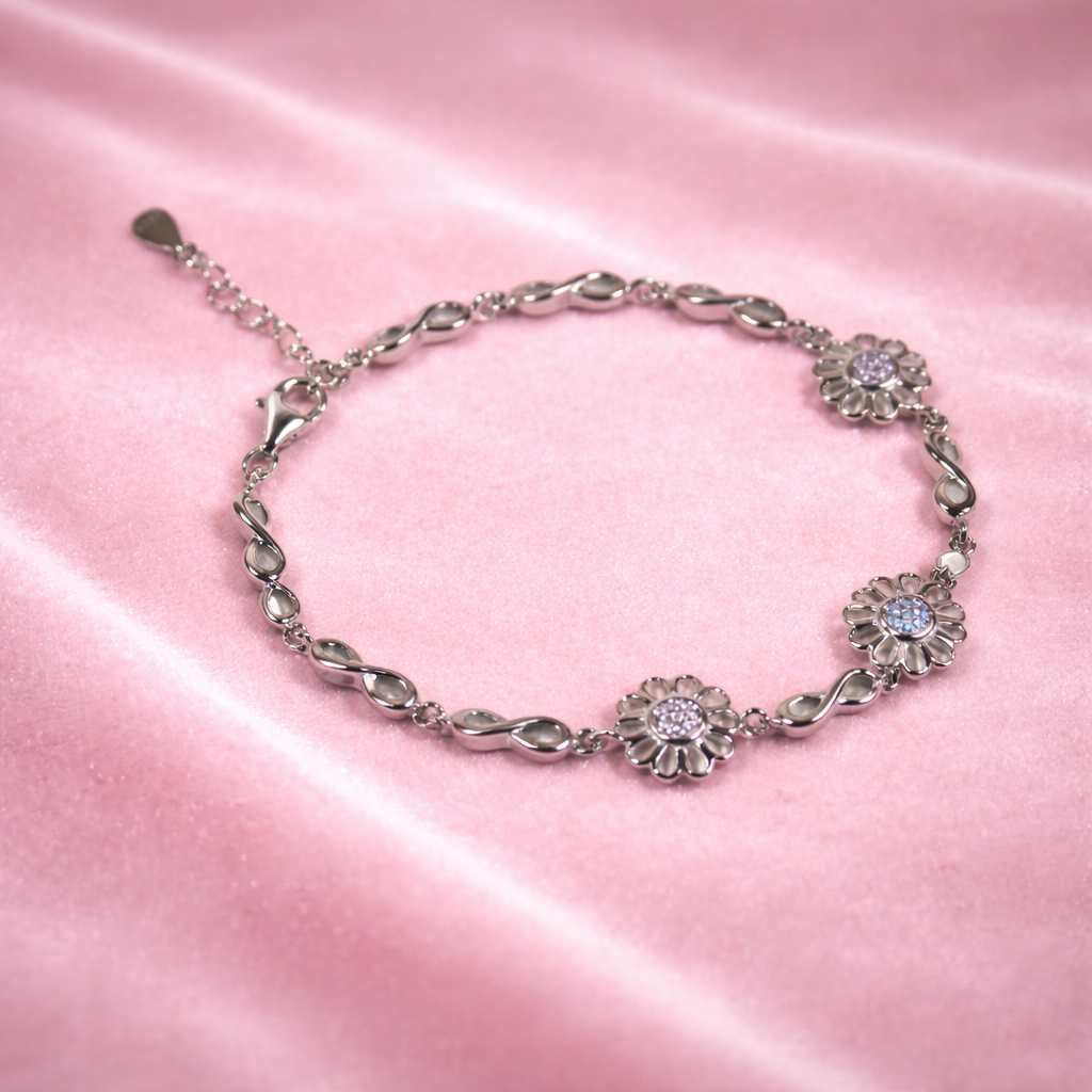 ChatGPT Image Feb 25, 2026, 04_24_17 PM Sterling Silver Infinity Floral Bracelet