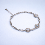 Sterling Silver Infinity Floral Bracelet