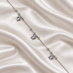 Fluttering Beauty: Sterling Silver Butterfly Anklet