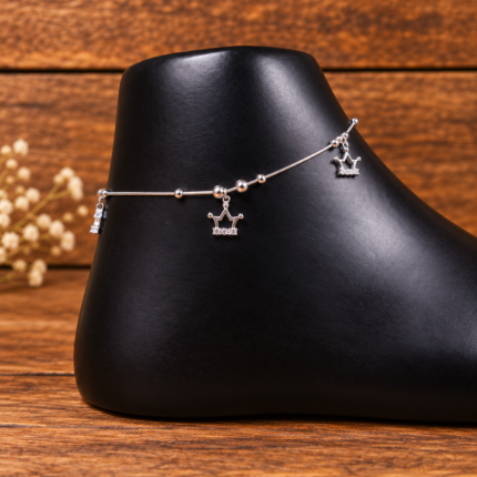 Radiant Silver Chain Anklet