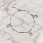 Radiant Silver Chain Anklet