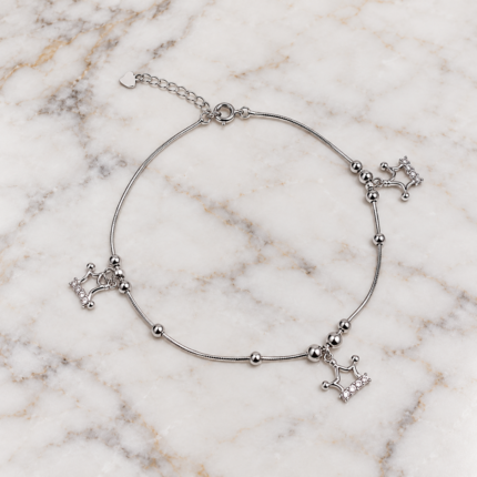 Radiant Silver Chain Anklet