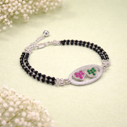 Eternal Bond : Silver Mangalsutra Bracelet