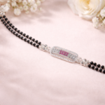 Harmony in Silver: Contemporary Mangalsutra Bracelet