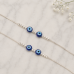 Guardian Gleam: Sterling Silver Evil Eye Payal