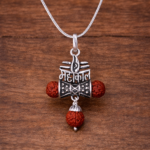 Sacred Serenity: Sterling Silver Rudraksha Pendant