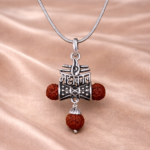 Sacred Serenity: Sterling Silver Rudraksha Pendant