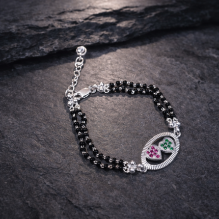 Eternal Bond : Silver Mangalsutra Bracelet