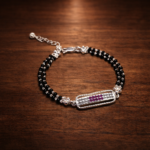 Harmony in Silver: Contemporary Mangalsutra Bracelet