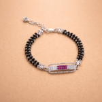 Harmony in Silver: Contemporary Mangalsutra Bracelet