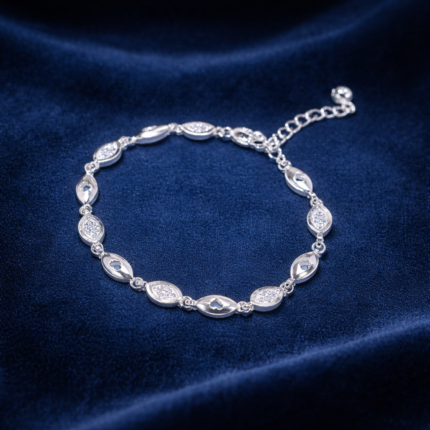 Serene Sparkle: Silver Bliss Bracelet