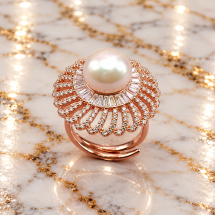 Pearl Elegance: Sterling Silver Harmony Ring