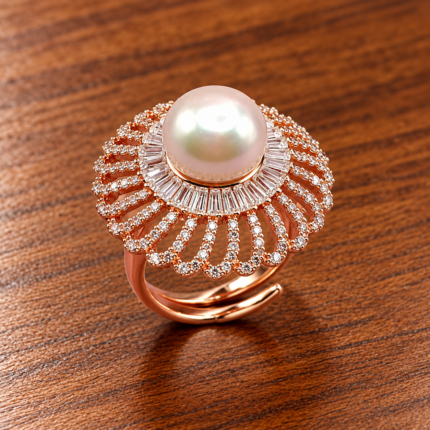Pearl Elegance: Sterling Silver Harmony Ring