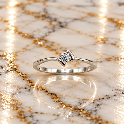 Solitaire Brilliance: Sterling Silver Elegance Ring