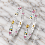 Elegance in Silver: Handcrafted Kangan Bracelets