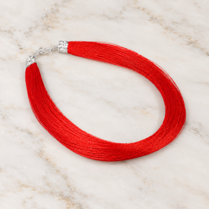 Lunar Whispers: Silver Dhaga Bracelet