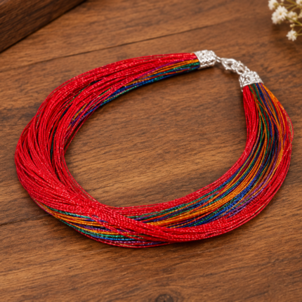 Serene Elegance: Silver Dhaga Bracelet
