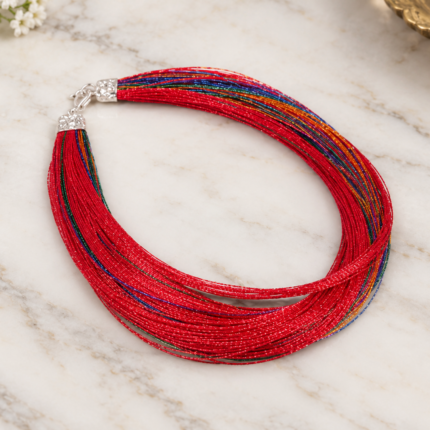 Serene Elegance: Silver Dhaga Bracelet