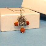 Sacred Serenity: Sterling Silver Rudraksha Pendant (Without Chain)