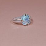 Serenity Shimmer: Silver Aquamarine Ring