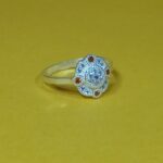 Serenity Shimmer: Silver Aquamarine Ring