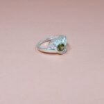 Starlight Whispers: Silver Opal Ring