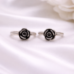 Blooming Beauty: Sterling Silver Rose Toe Ring