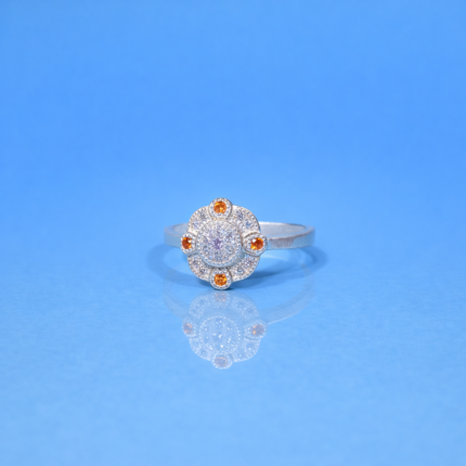 Serenity Shimmer: Silver Aquamarine Ring