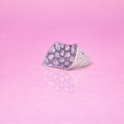 Serenity Shimmer: Sterling Silver Ring